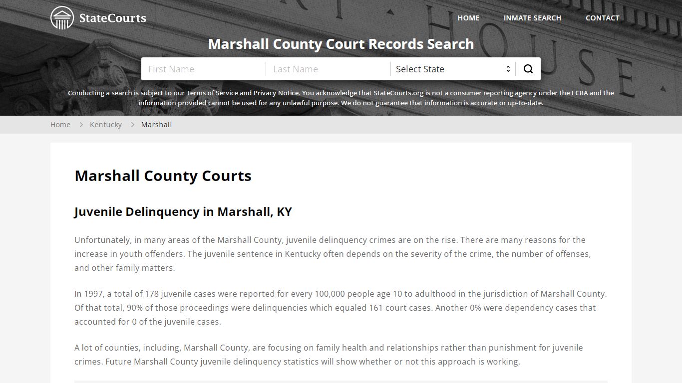 Marshall County, KY Courts - Records & Cases - StateCourts