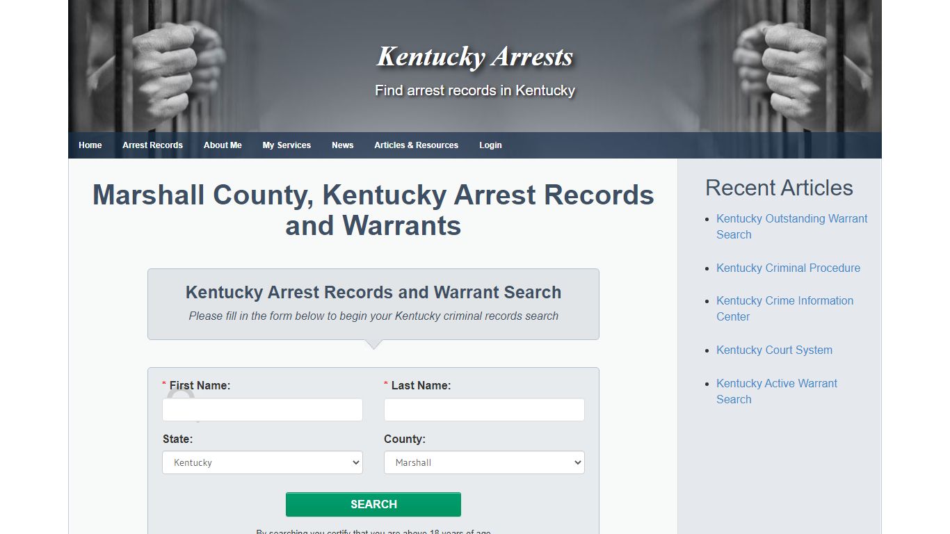 Marshall County, Kentucky Arrest Records and Warrants